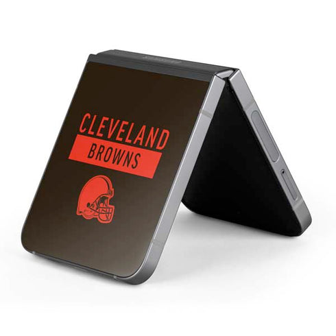 NFL Cleveland Browns Brown Performance Series Galaxy Z Flip6 Skin